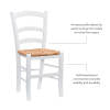 Chaise de salle à manger Venezia White Rush Seat (lot de 2)