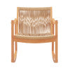 Fauteuil à bascule Rowan en tissu naturel tissé