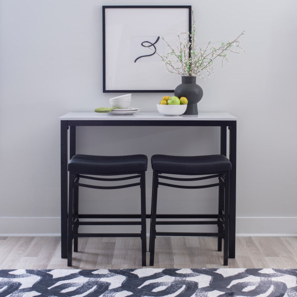 Ensemble Betty 3 pièces en similicuir effet marbre