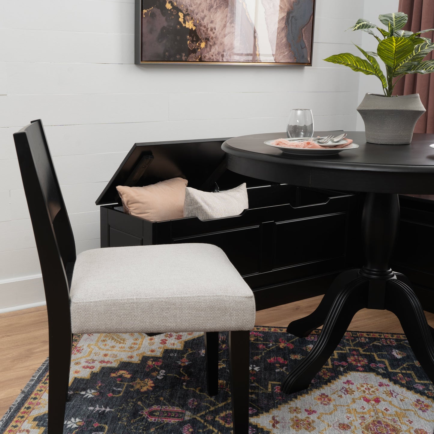 Ensemble de coin repas rembourré Norah 4 pièces