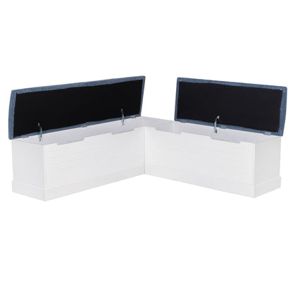 Nancy White Blue Nook capitonné sans dossier