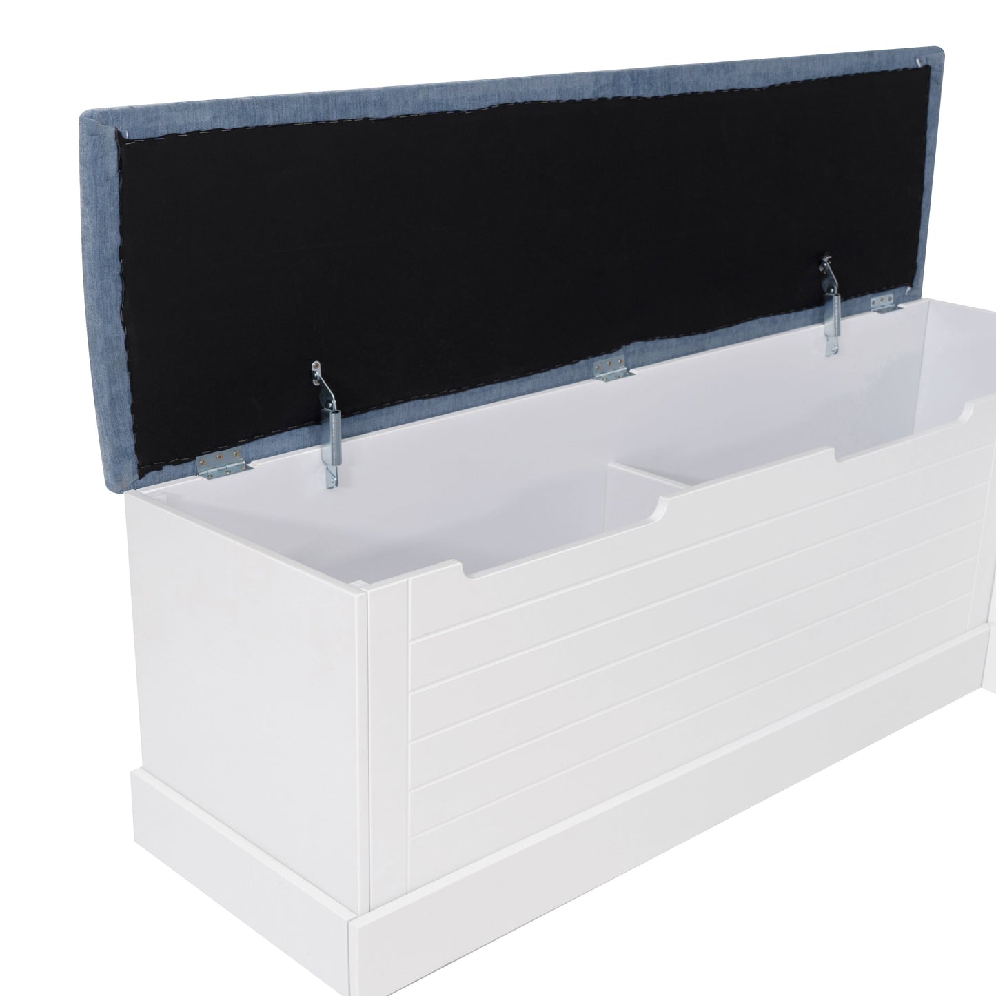 Nancy White Blue Nook capitonné sans dossier