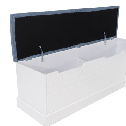 Nancy White Blue Nook capitonné sans dossier