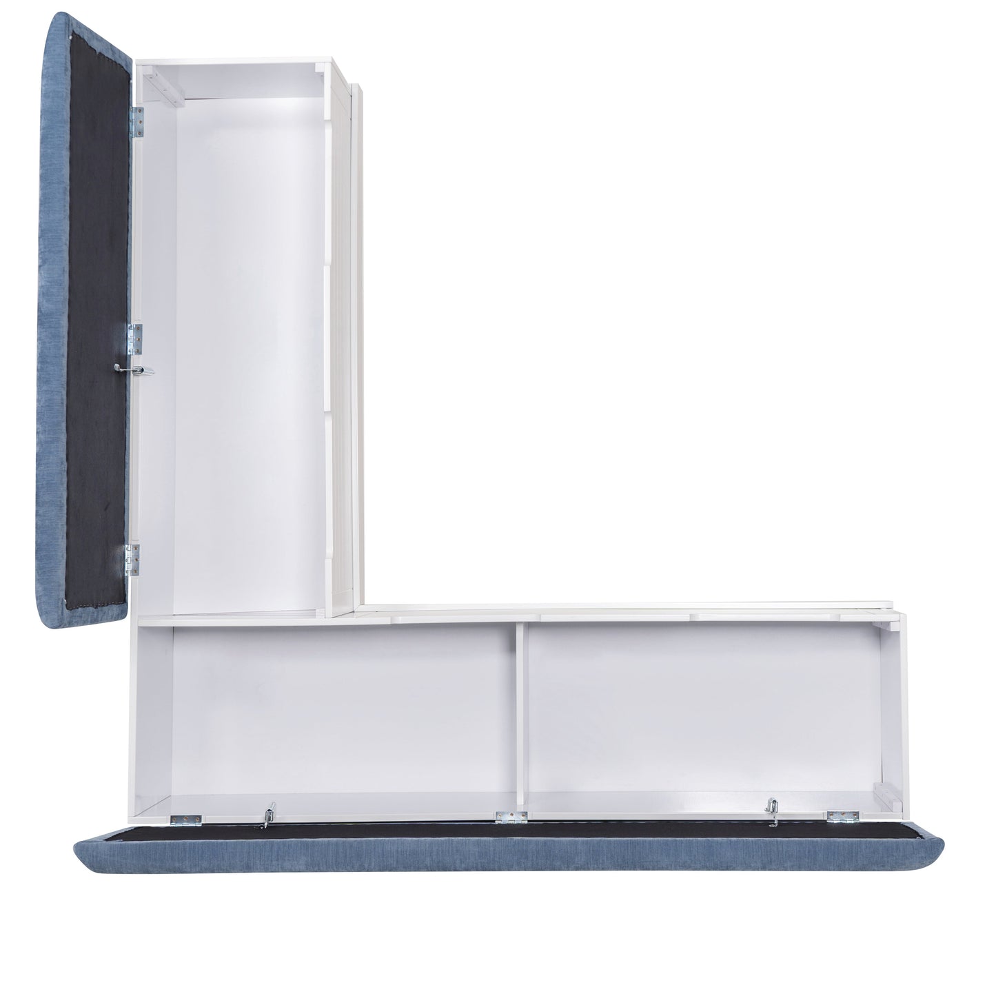 Nancy White Blue Nook capitonné sans dossier