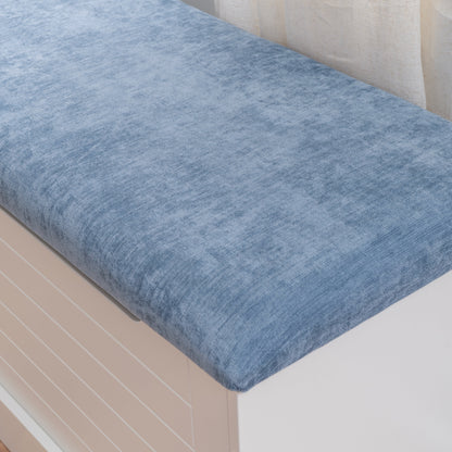 Ensemble table d'appoint carrée bleue et blanche Nancy