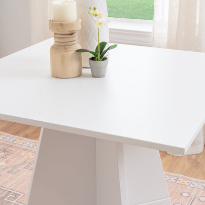 Table carrée sur pied Nancy White