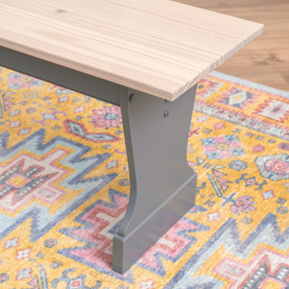 Ensemble table et banc 3 pièces Norah en érable gris