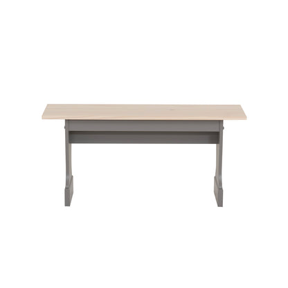 Banc à tréteaux en érable gris Norah