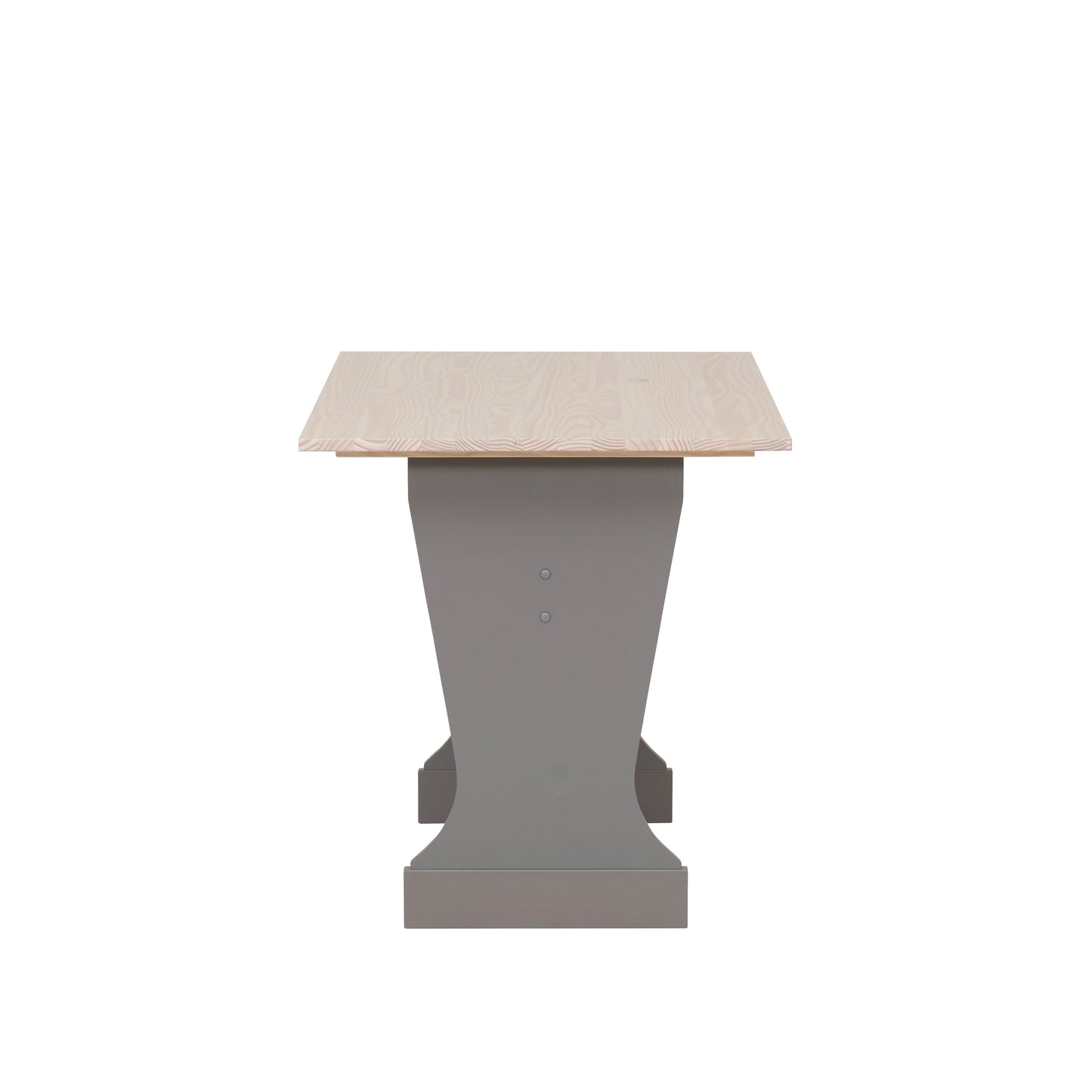 Table à tréteaux en érable gris Norah