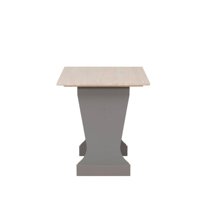 Table à tréteaux en érable gris Norah