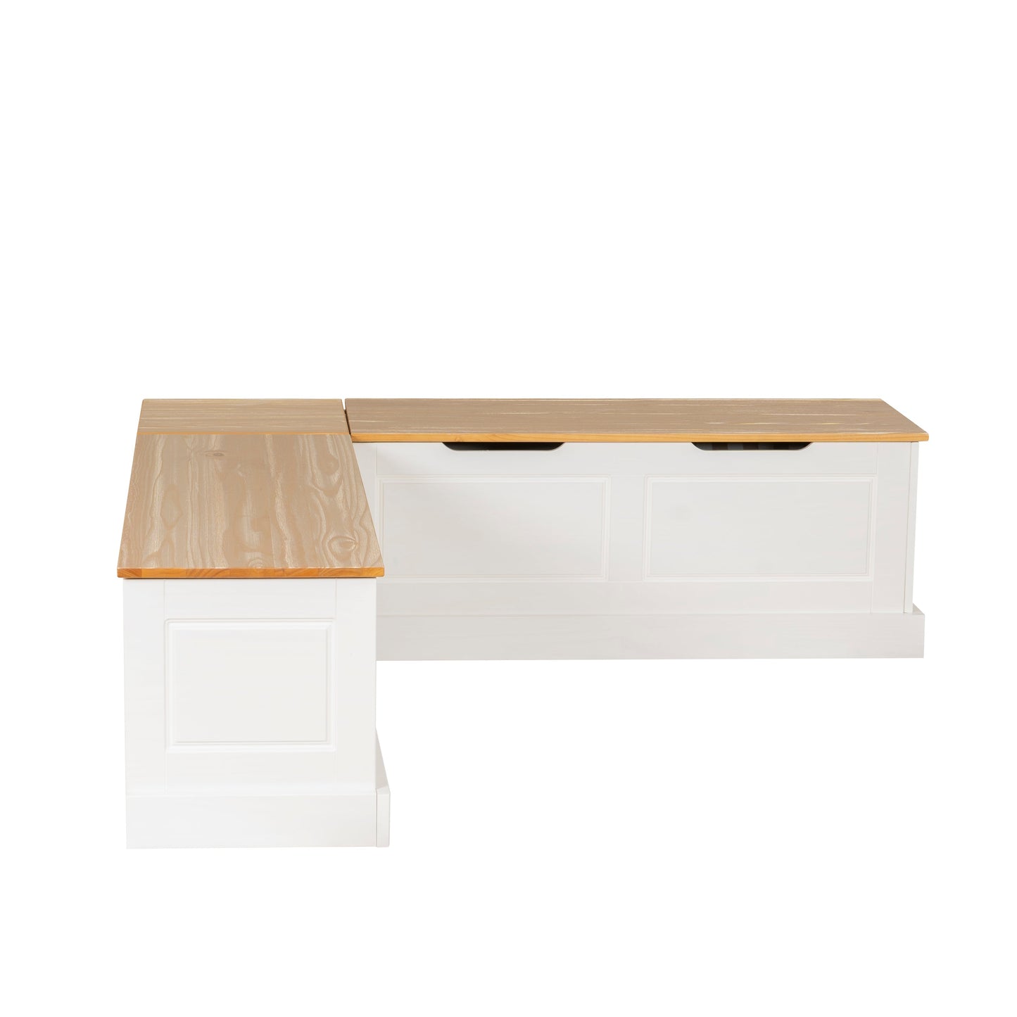 Canapé d'angle sans dossier Norah avec ensemble de 5 coussins