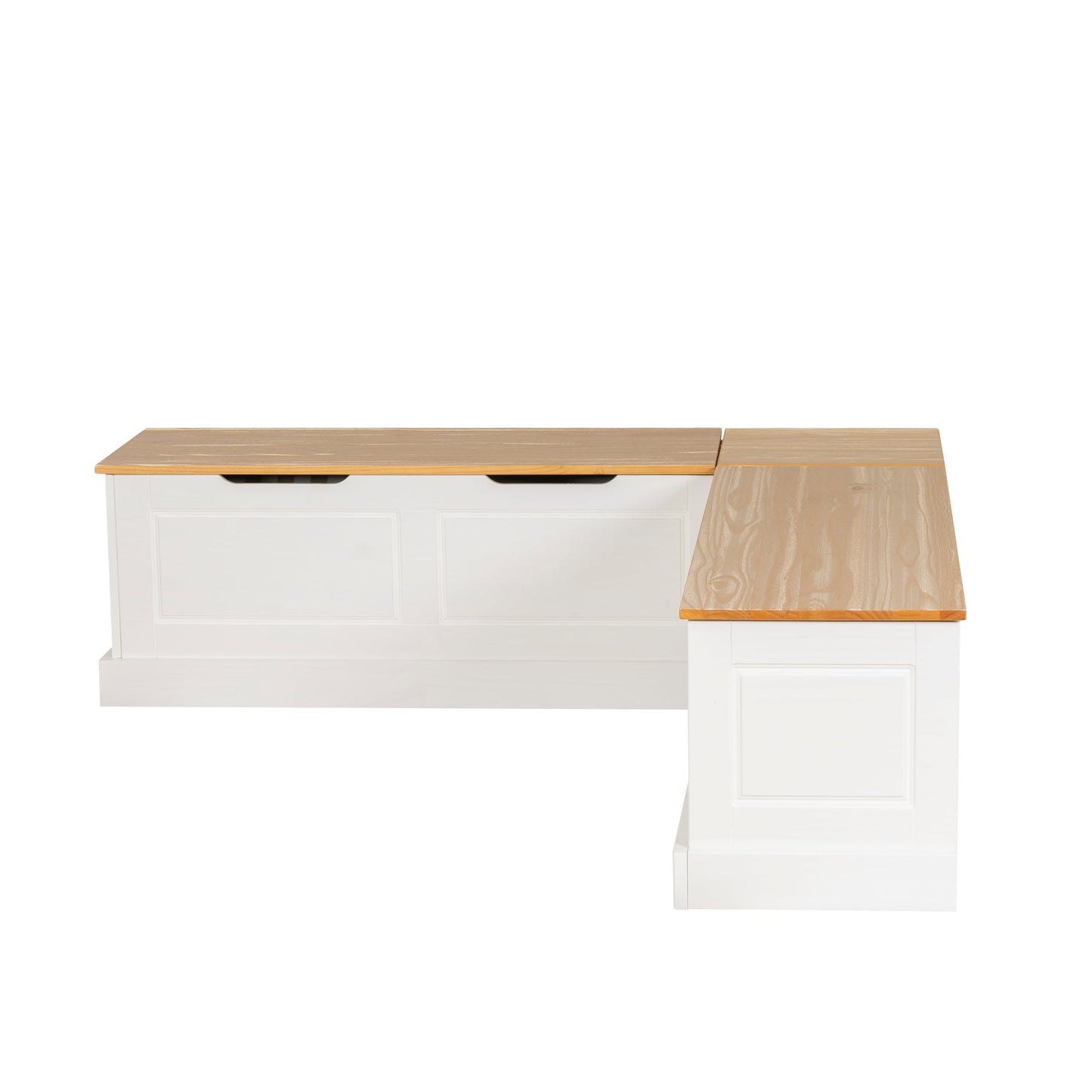 Canapé d'angle sans dossier Norah avec ensemble de 5 coussins