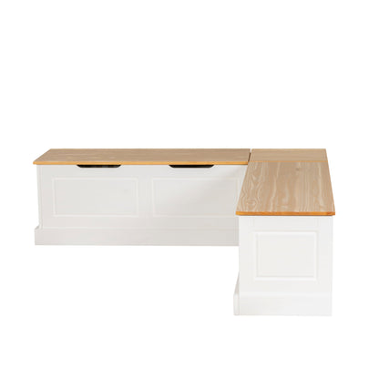 Canapé d'angle sans dossier Norah avec ensemble de 5 coussins