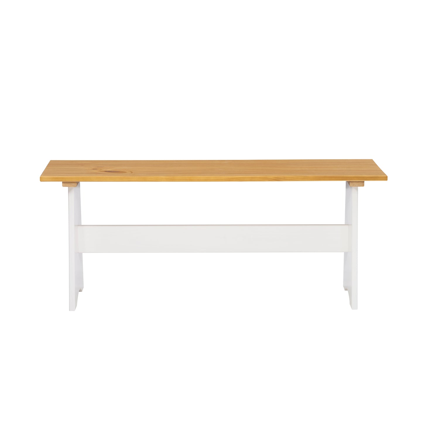 Banc sans dossier Pender blanc miel grand format