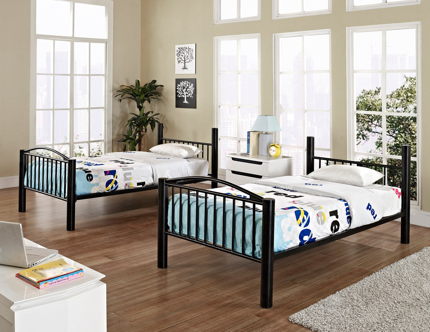 Lit superposé en métal lourd