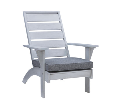 Chaise Nantucket grise ou naturelle avec coussin