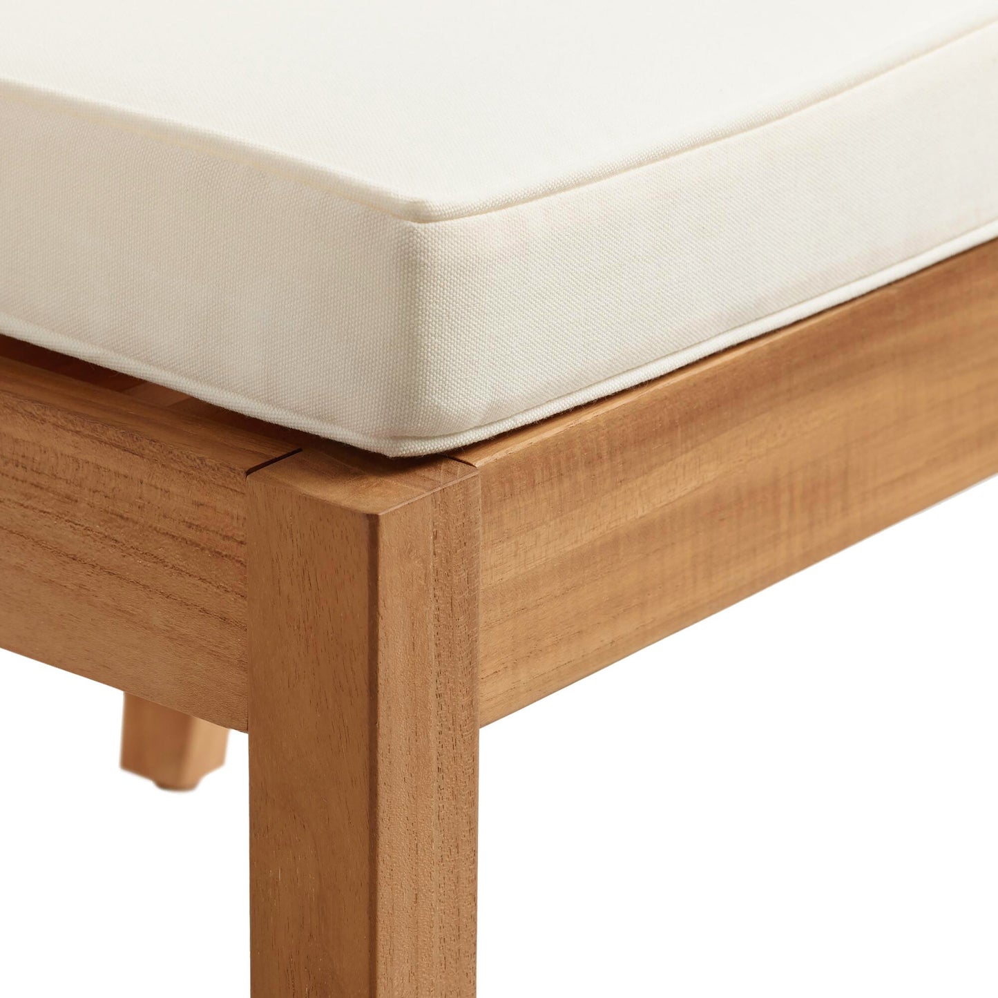 Chaise de salle à manger Cannon en teck avec coussin (lot de 2)