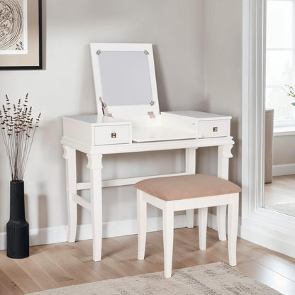 Ensemble de coiffeuse Angela en noyer