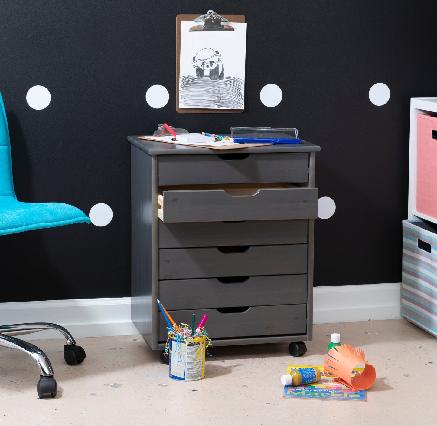 Chariot de rangement roulant Rudy