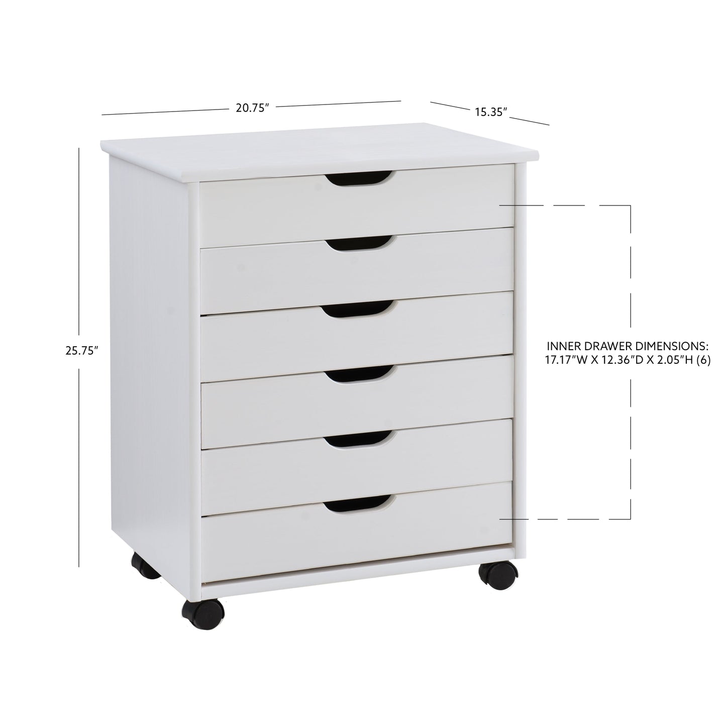 Chariot de rangement roulant Rudy