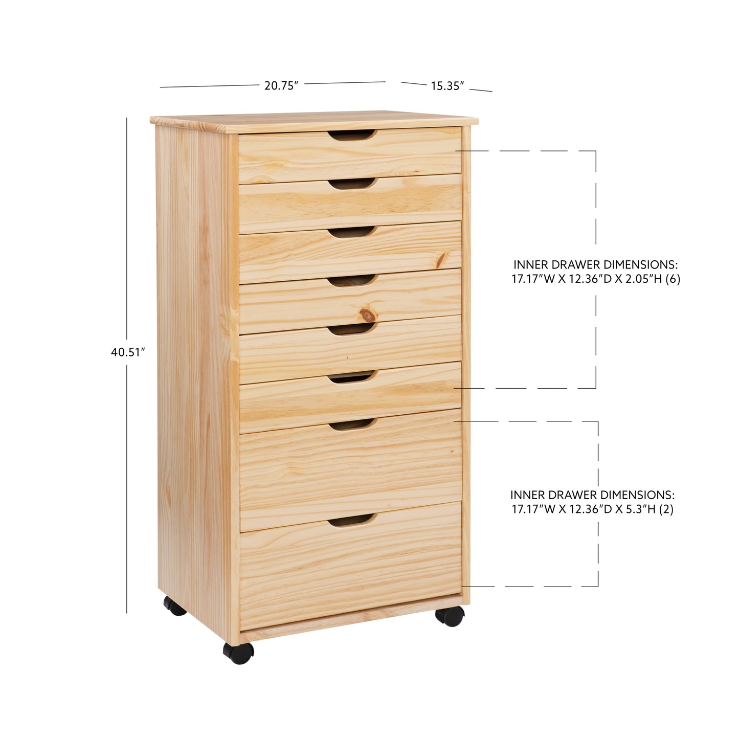 Chariot de rangement roulant Rudy