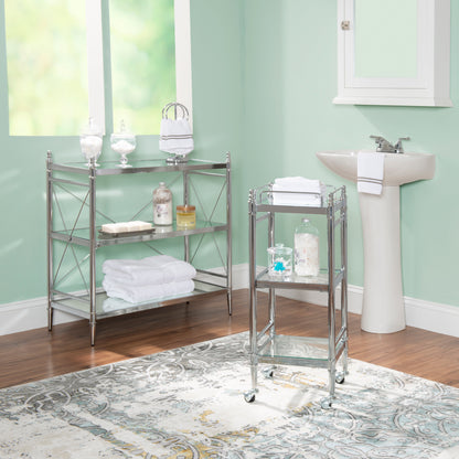 Étagère à trois niveaux Empire Chrome