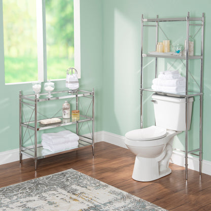 Étagère à trois niveaux Empire Chrome