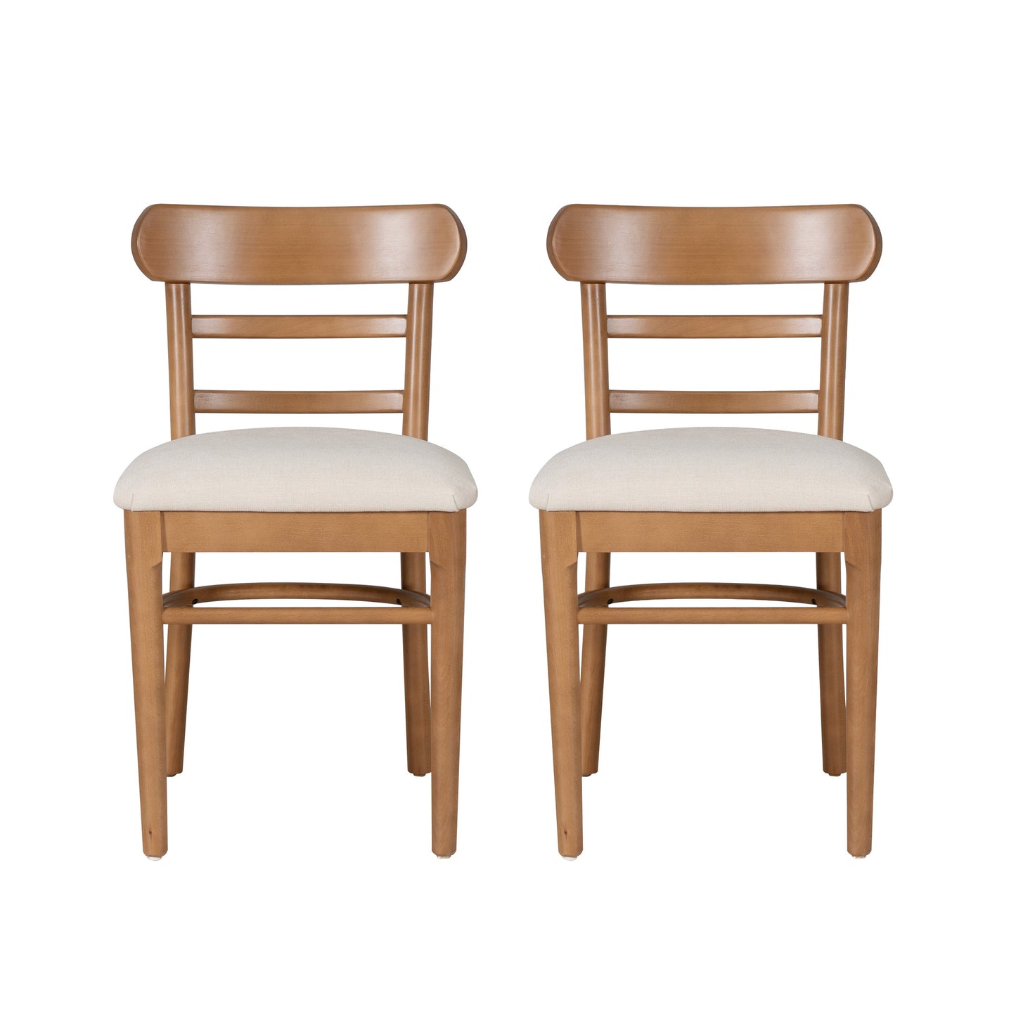 Chaise de salle à manger Mariah Brown, siège rembourré (lot de 2)