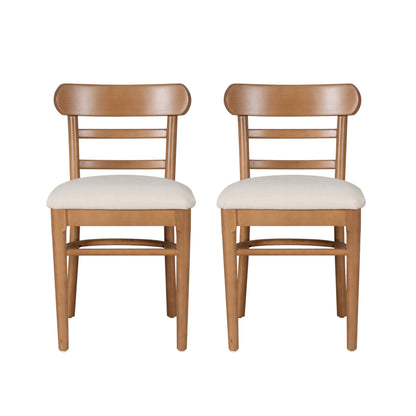 Chaise de salle à manger Mariah Brown, siège rembourré (lot de 2)