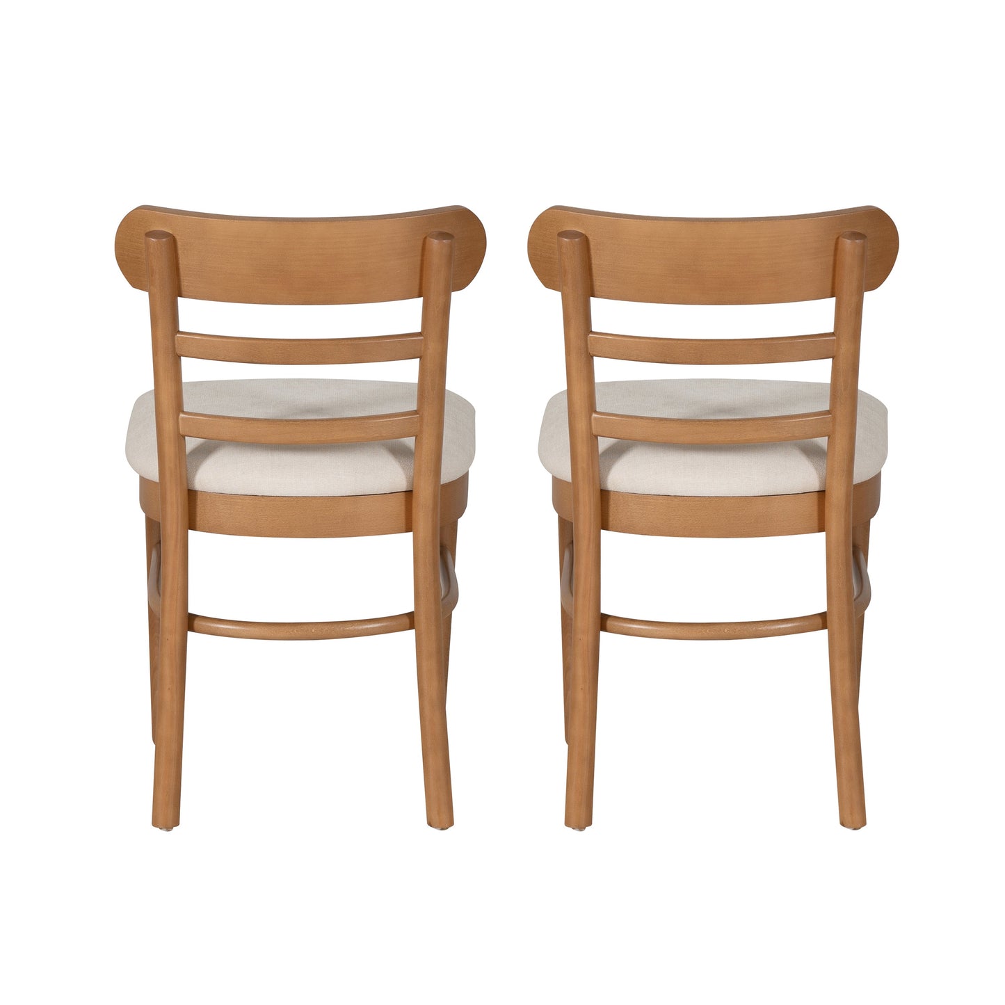 Chaise de salle à manger Mariah Brown, siège rembourré (lot de 2)