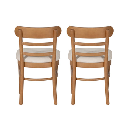 Chaise de salle à manger Mariah Brown, siège rembourré (lot de 2)