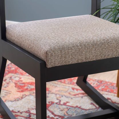 Fauteuil à bascule Corso noir et gris avec assise rembourrée