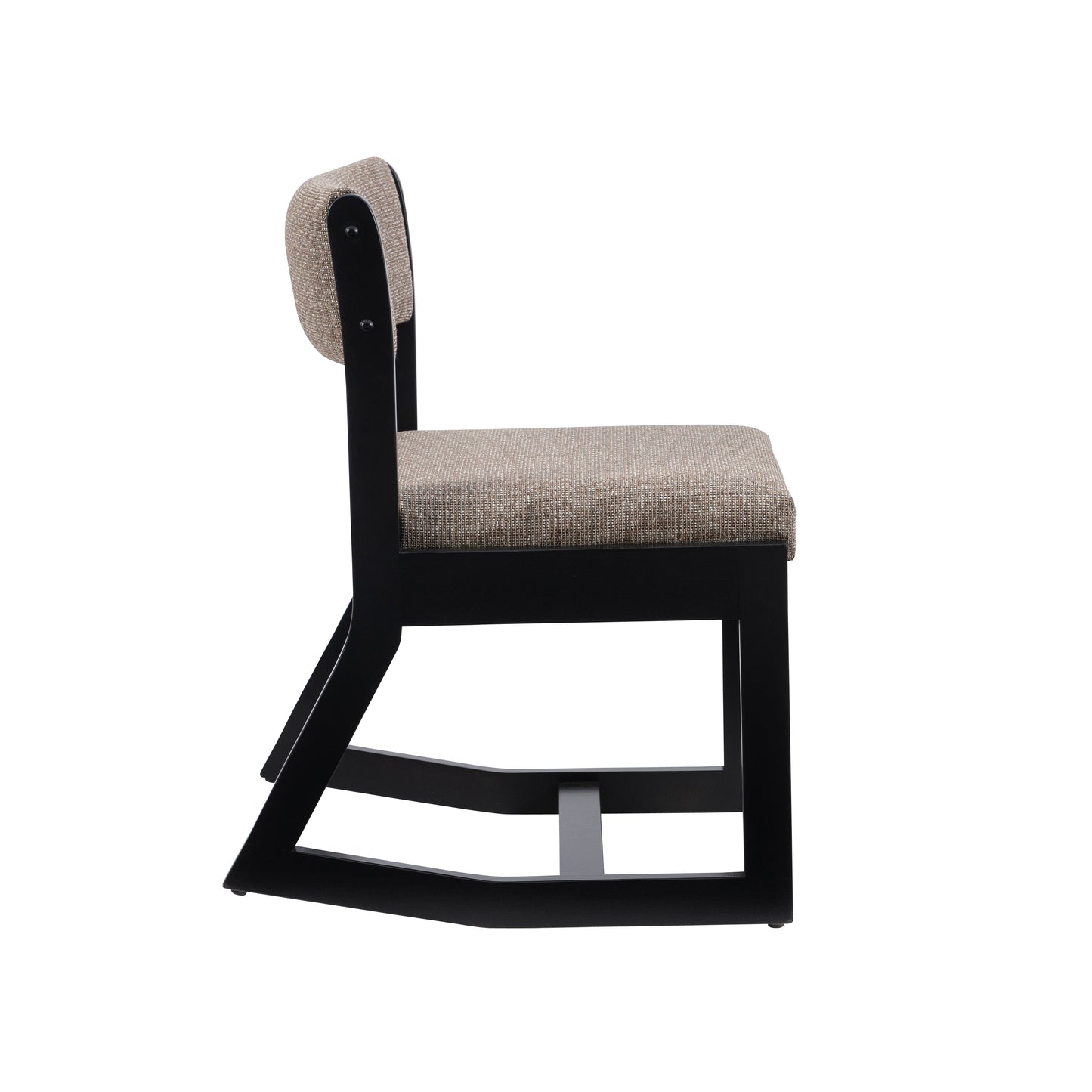 Fauteuil à bascule Corso noir et gris avec assise rembourrée
