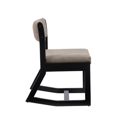 Fauteuil à bascule Corso noir et gris avec assise rembourrée