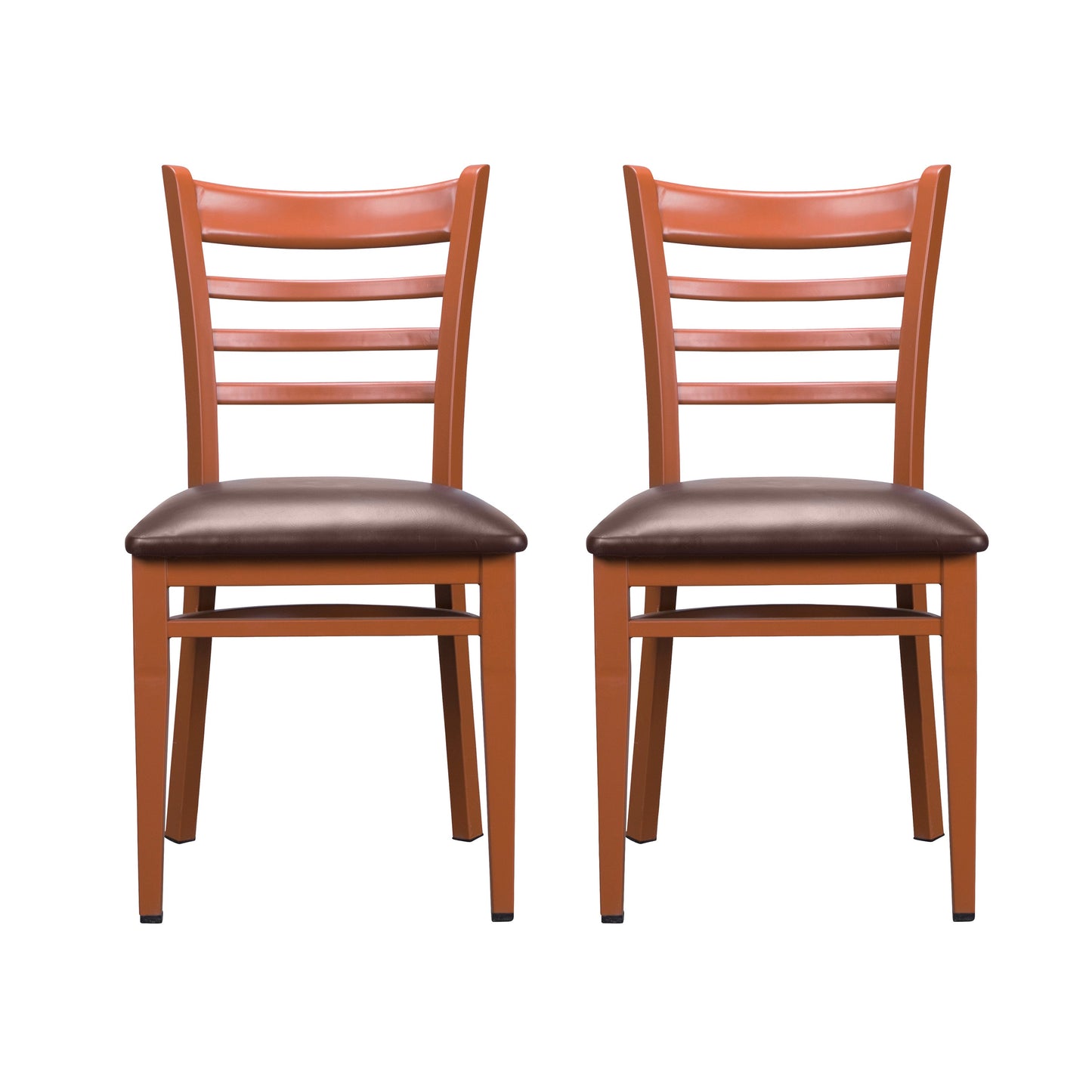 Chaises d'appoint Kara en vinyle et métal (lot de 2)