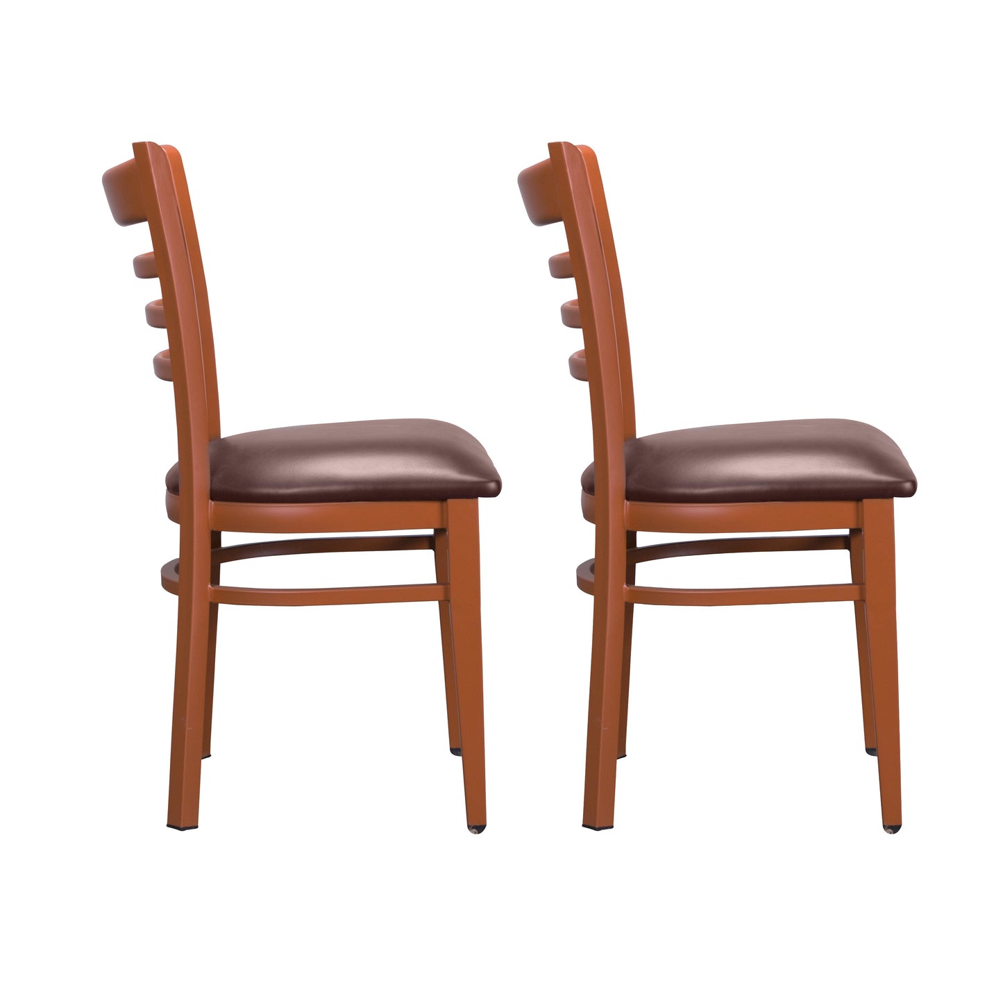 Chaises d'appoint Kara en vinyle et métal (lot de 2)