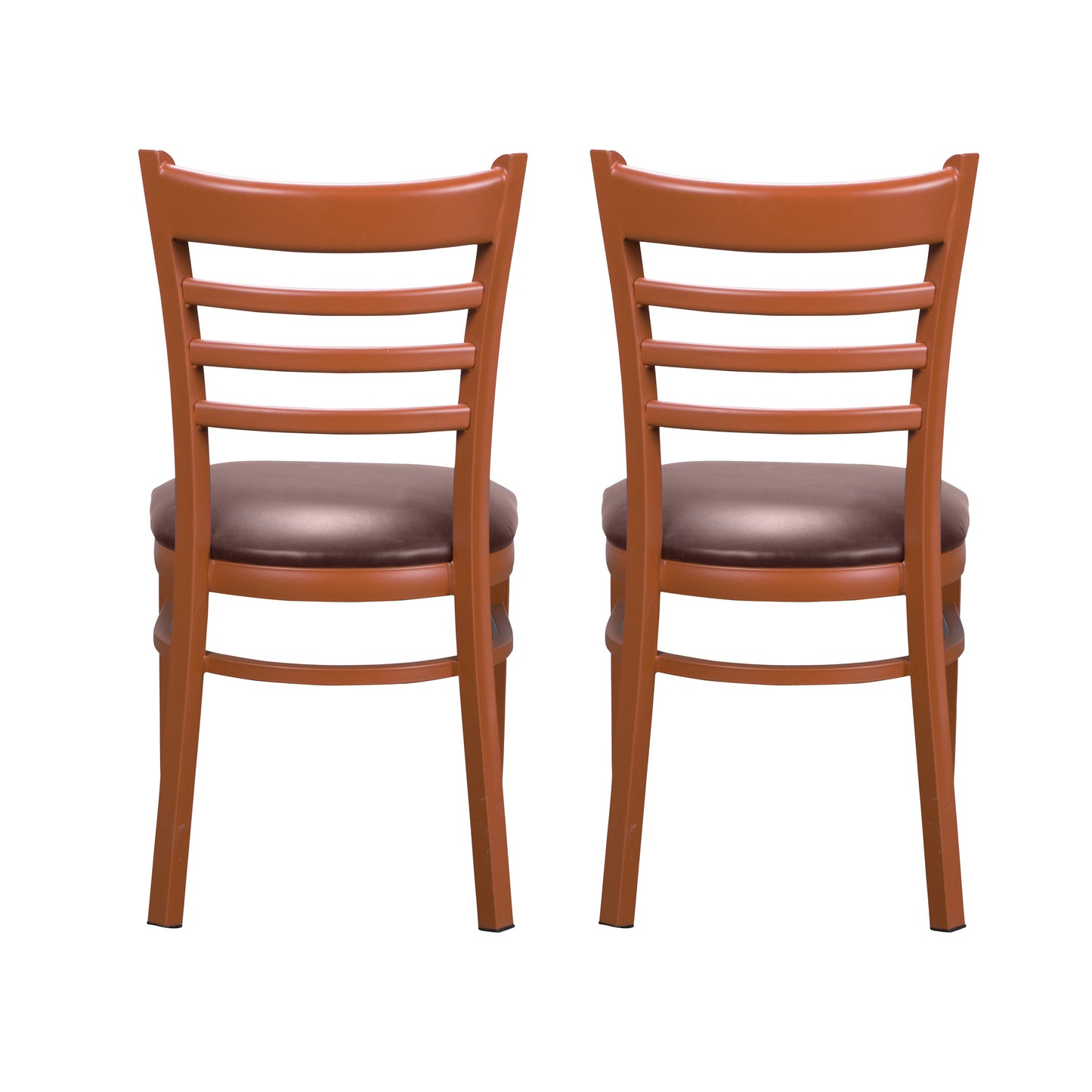 Chaises d'appoint Kara en vinyle et métal (lot de 2)