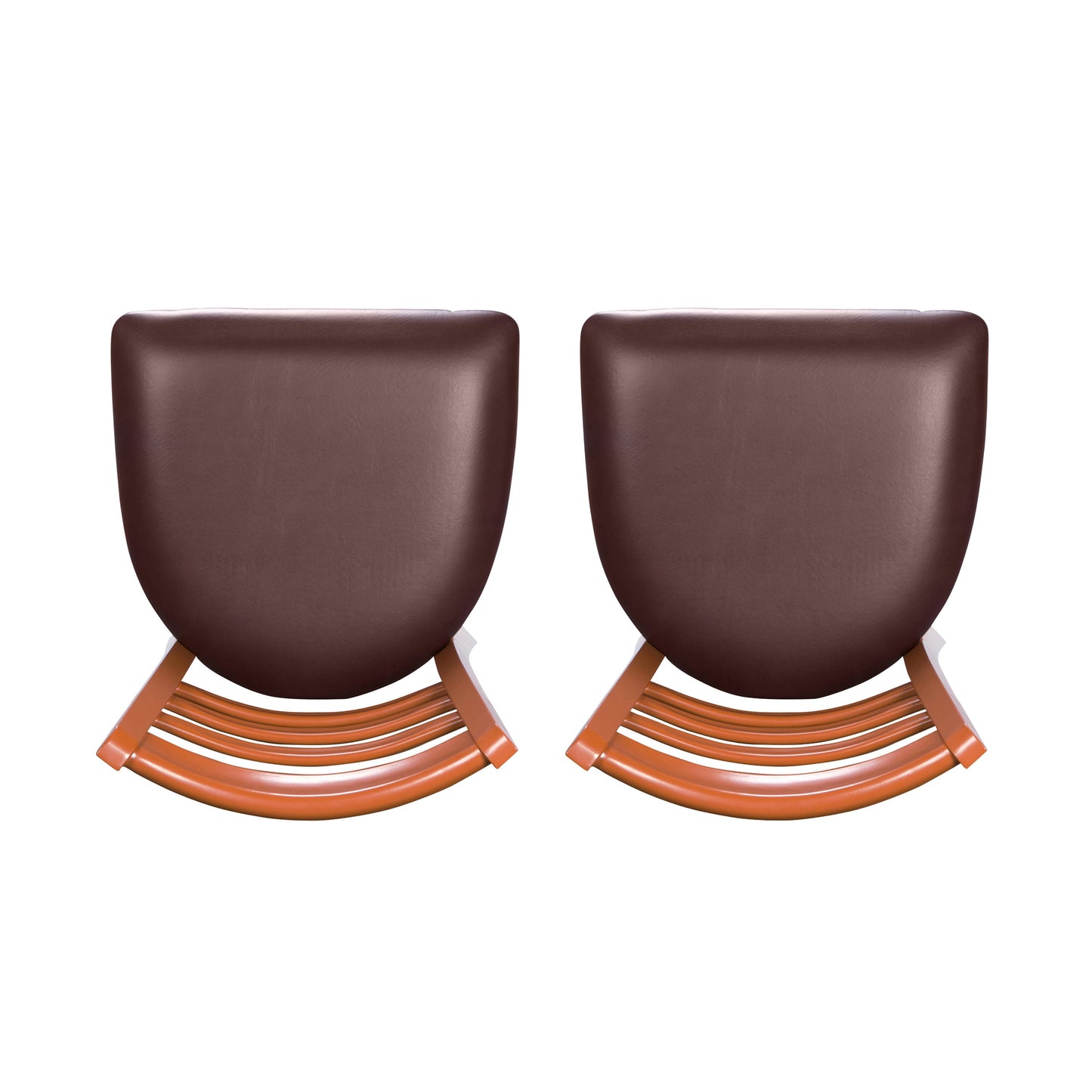 Chaises d'appoint Kara en vinyle et métal (lot de 2)