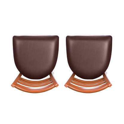 Chaises d'appoint Kara en vinyle et métal (lot de 2)