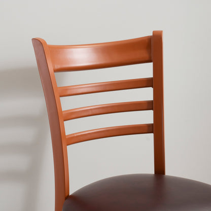 Chaises d'appoint Kara en vinyle et métal (lot de 2)