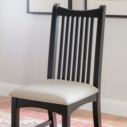 Fauteuil rembourré Andy noir (lot de 2)