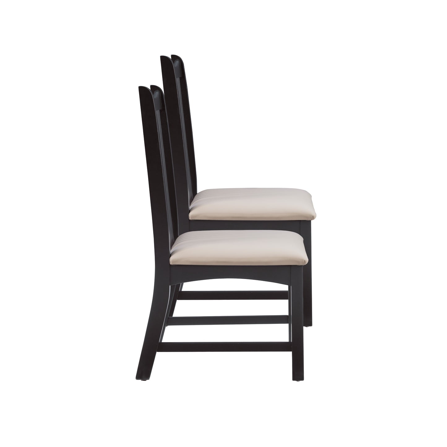 Fauteuil rembourré Andy noir (lot de 2)