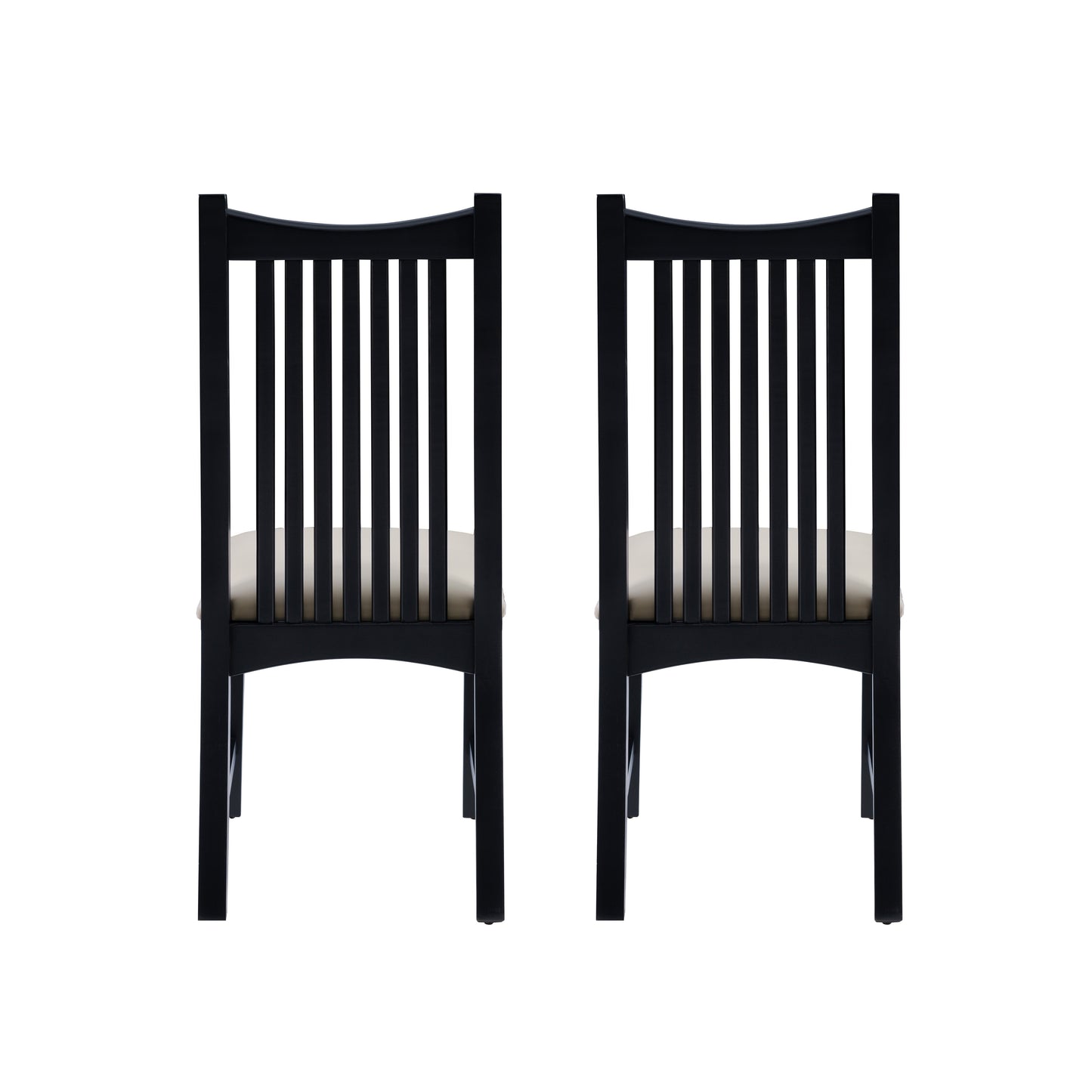Fauteuil rembourré Andy noir (lot de 2)