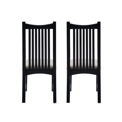 Fauteuil rembourré Andy noir (lot de 2)