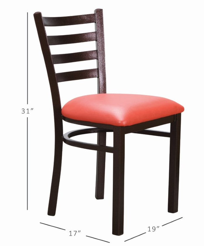 Chaises d'appoint Kara en vinyle et métal (lot de 2)