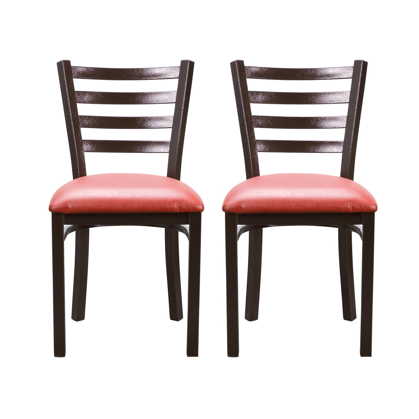 Chaises d'appoint Kara en vinyle et métal (lot de 2)