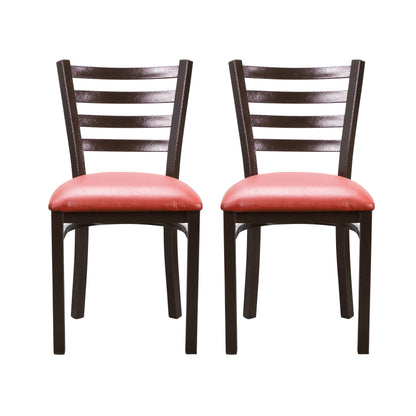 Chaises d'appoint Kara en vinyle et métal (lot de 2)