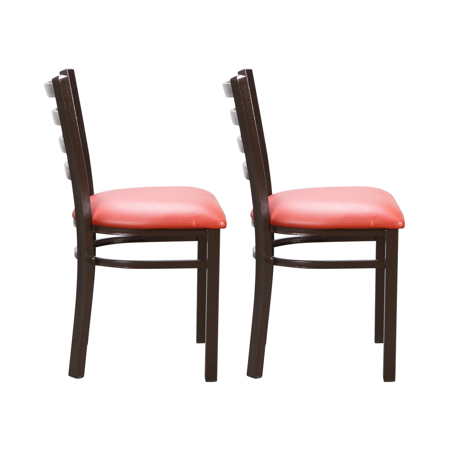 Chaises d'appoint Kara en vinyle et métal (lot de 2)