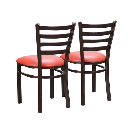 Chaises d'appoint Kara en vinyle et métal (lot de 2)