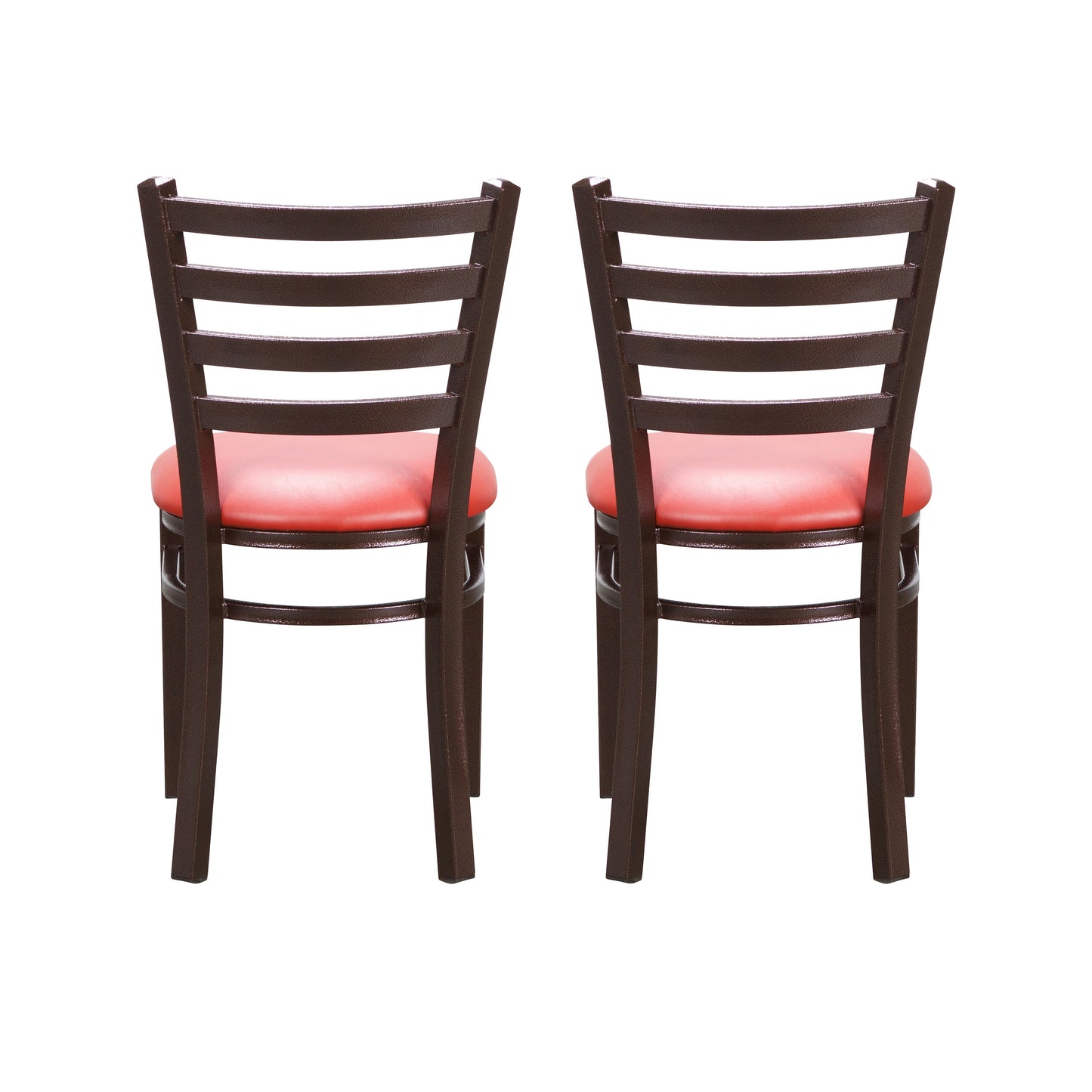 Chaises d'appoint Kara en vinyle et métal (lot de 2)